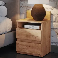 Nachttisch Monty Goldkraft Eiche 2er Set Vicco