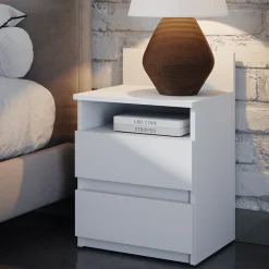 Nachttisch Monty Weiß 2er Set Vicco