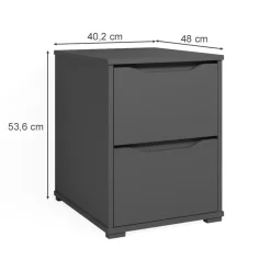 Nachttisch Ruben Anthrazit 40.2 x 53.6 cm Vicco