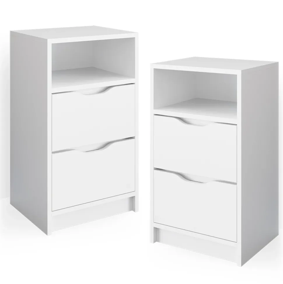 Nachttisch Ruben Weiß 2er Set Vicco