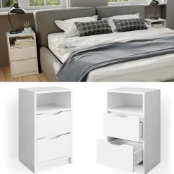 Nachttisch Ruben Weiß 2er Set Vicco