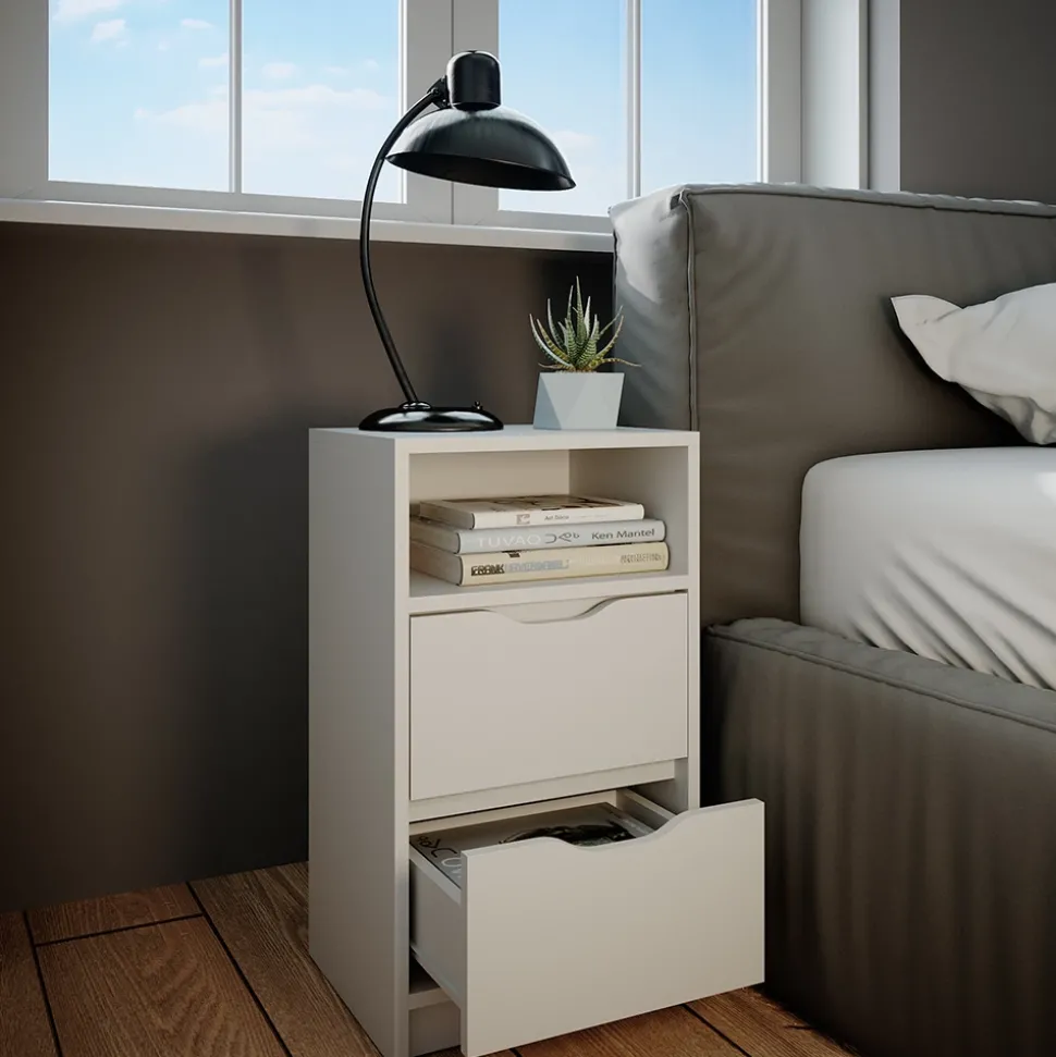 Nachttisch Ruben Weiß 2er Set Vicco