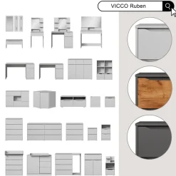 Nachttisch Ruben Weiß 2er Set Vicco