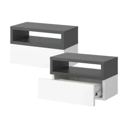 Nachttisch Urbano Anthrazit 2er Set Vicco