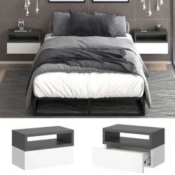 Nachttisch Urbano Anthrazit 2er Set Vicco