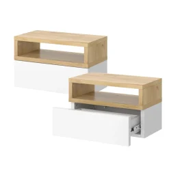 Nachttisch Urbano Goldkraft Eiche 2er Set Vicco