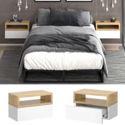 Nachttisch Urbano Goldkraft Eiche 2er Set Vicco