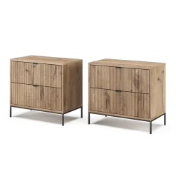 Nachttische Eliza Viking Oak 2er Set Vicco