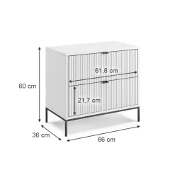 Nachttische Eliza Weiß 2er Set Vicco