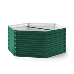ok-Living Hochbeet Kräuterbeet Gemüsebeet sechseckig 129x129x60cm (LxBxH) grün Pflanzkasten Frühbeet Aufzucht Beet Garten