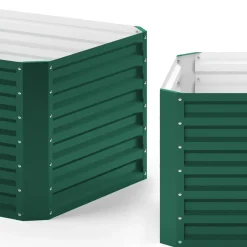 ok-Living Hochbeet Kräuterbeet Gemüsebeet rechteckig 180x90x60cm (LxBxH) grün Pflanzkasten Frühbeet Aufzucht Beet Garten