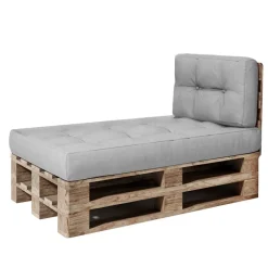 Palettenkissen Set Grau 2 Teile Vicco