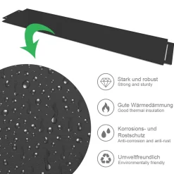 Rasenkante Anthrazit 100 x 14 cm 30 Meter Serina