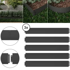 Rasenkante Anthrazit 100 x 14 cm 15 Meter Serina