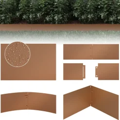 Rasenkante Braun 100 x 18 cm 15 Meter Serina