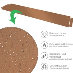 Rasenkante Braun 100 x 14 cm 50 Meter Serina
