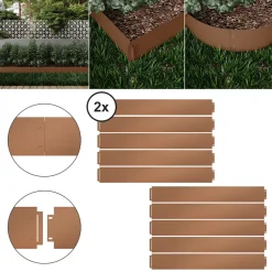 Rasenkante Braun 100 x 18 cm 20 Meter Serina