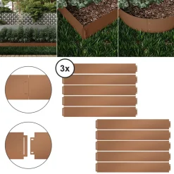 Rasenkante Braun 100 x 18 cm 30 Meter Serina