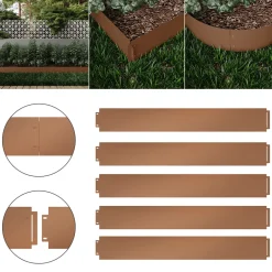 Rasenkante Braun 100 x 18 cm 5 Meter Serina