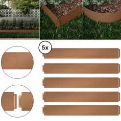 Rasenkante Braun 100 x 18 cm 25 Meter Serina