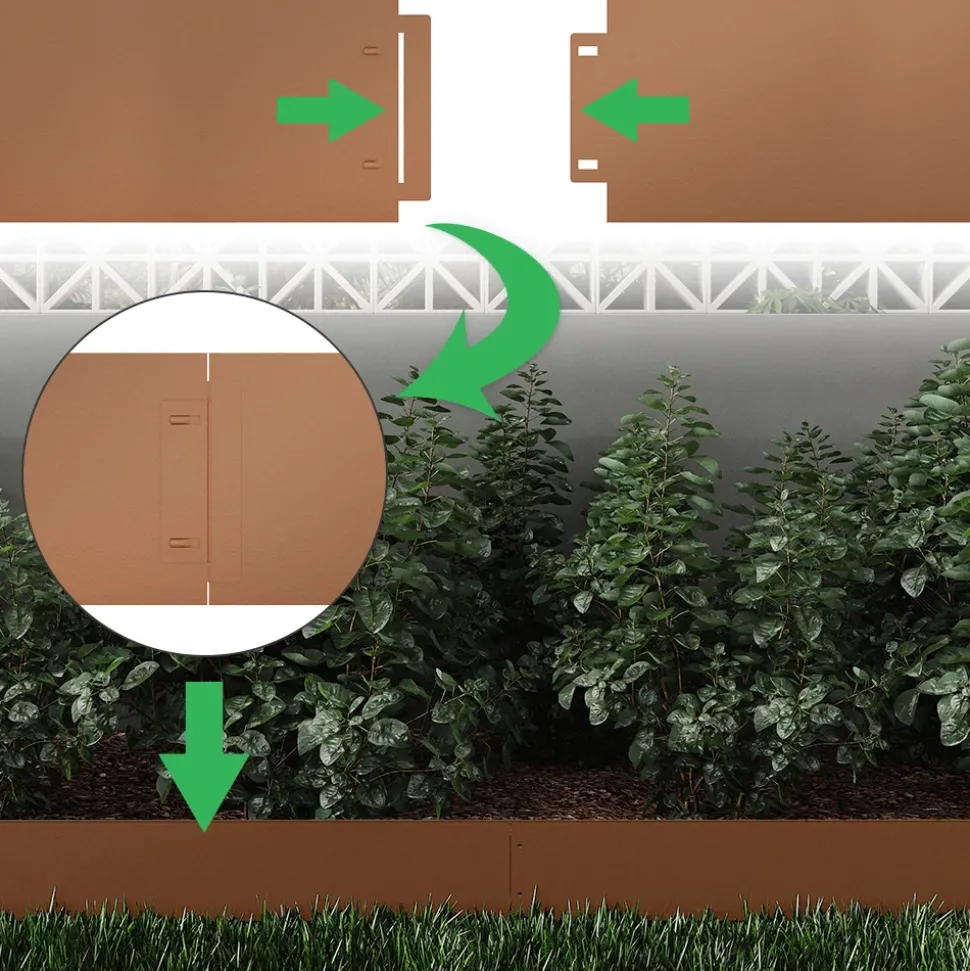 Rasenkante Braun 100 x 14 cm 5 Meter Serina