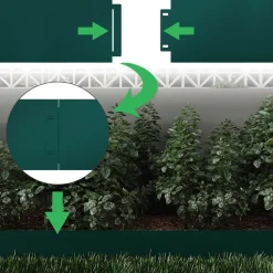 Rasenkante Grün 100 x 14 cm 40 Meter Serina