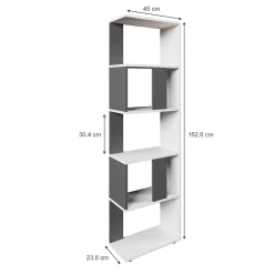 Raumteiler Anthrazit/Weiß 45 x 162.6 cm Vicco