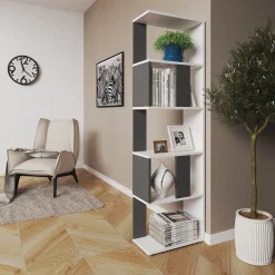 Raumteiler Anthrazit/Weiß 45 x 162.6 cm Vicco