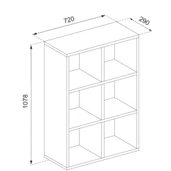 Raumteiler Schwarz 72 x 107.8 cm Vicco