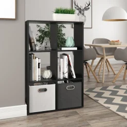 Raumteiler Schwarz 72 x 107.8 cm Vicco