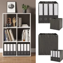 Raumteiler Weiß 72 x 107.8 cm mit 2 Faltboxen Vicco