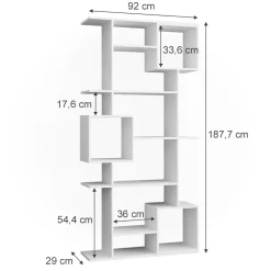 Raumteiler Cube Weiß 92 x 187.7 cm Vicco