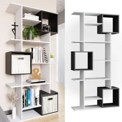 Raumteiler Cube Weiß/Anthrazit 92 x 187.7 cm Vicco