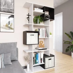 Raumteiler Cube Weiß/Anthrazit 92 x 187.7 cm Vicco