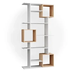 Raumteiler Cube Weiß/Sonoma 92 x 187.7 cm Vicco