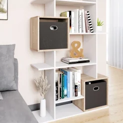 Raumteiler Cube Weiß/Sonoma 92 x 187.7 cm Vicco