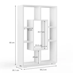 Raumteiler Domus Weiß 60.2 x 90 cm 7 Fächer Vicco