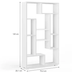 Raumteiler Domus Weiß 70.2 x 120 cm 9 Fächer Vicco