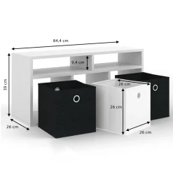 Raumteiler Hylda Weiß 84.4 x 39 cm Vicco