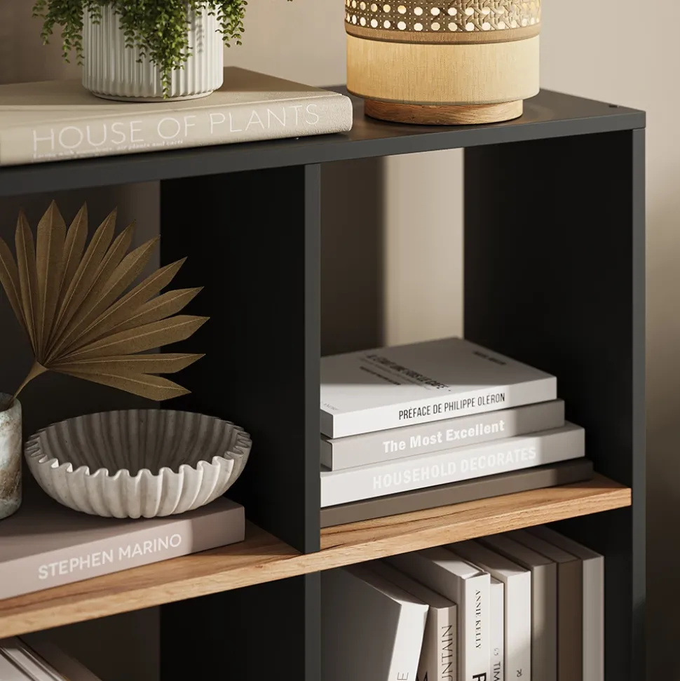 Raumteiler Karree Anthrazit/Goldkraft Eiche 72 x 107.8 cm Vicco