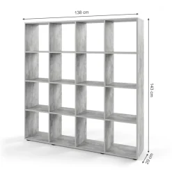 Raumteiler Karree Grau 138.5 x 142.5 cm Vicco