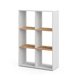 Raumteiler Karree Weiß/Goldkraft Eiche 72 x 107.8 cm Vicco