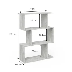 Raumteiler Levio Grau 70 x 97.4 cm Vicco