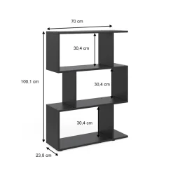 Raumteiler Levio Schwarz 70 x 97.4 cm Vicco