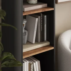 Raumteiler Ludus Anthrazit/Goldkraft Eiche 36.8 x 144.9 cm Vicco