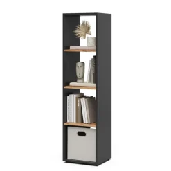 Raumteiler Ludus Anthrazit/Goldkraft Eiche 36.8 x 144.9 cm Vicco