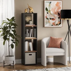 Raumteiler Ludus Anthrazit/Goldkraft Eiche 36.8 x 144.9 cm Vicco