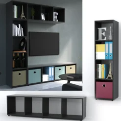 Raumteiler Ludus Schwarz 142.5 x 36.2 cm Vicco