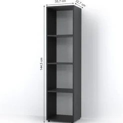 Raumteiler Ludus Schwarz 142.5 x 36.2 cm Vicco