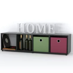 Raumteiler Ludus Schwarz 142.5 x 36.2 cm Vicco